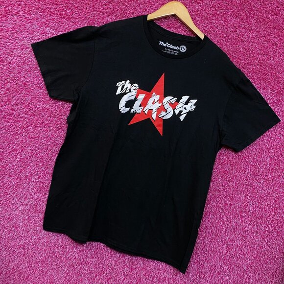 The Clash Corroded Spell Out Red Star Post Punk Band Tee extra large - Picture 3 of 4